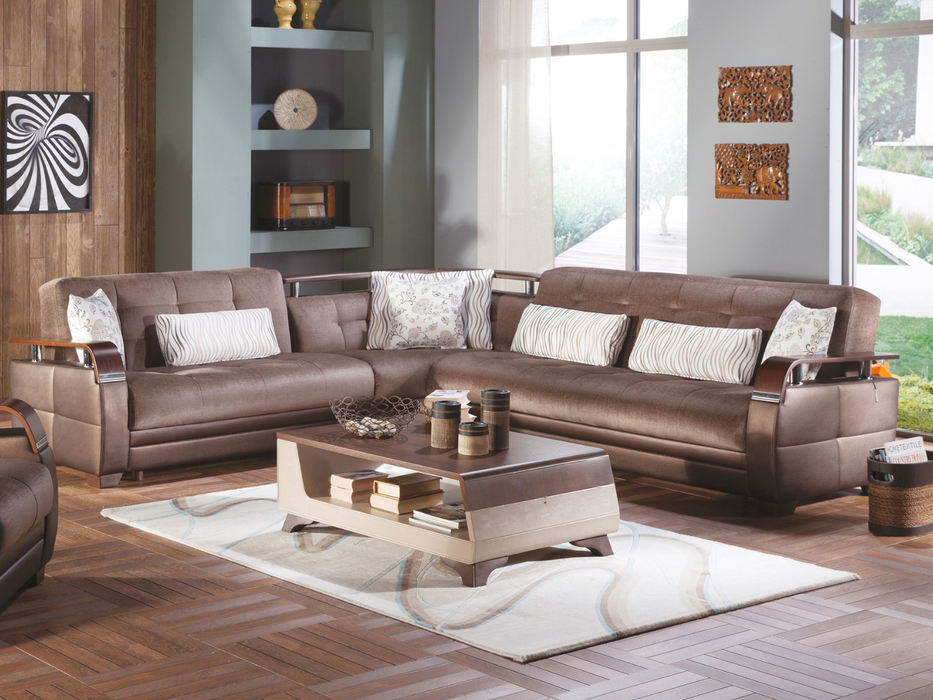 Spacious Seating - Natural Sectional