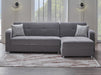 Vision Sectional: A welcoming, modern chaise lounge sectional with built-in storage and sleeper bed