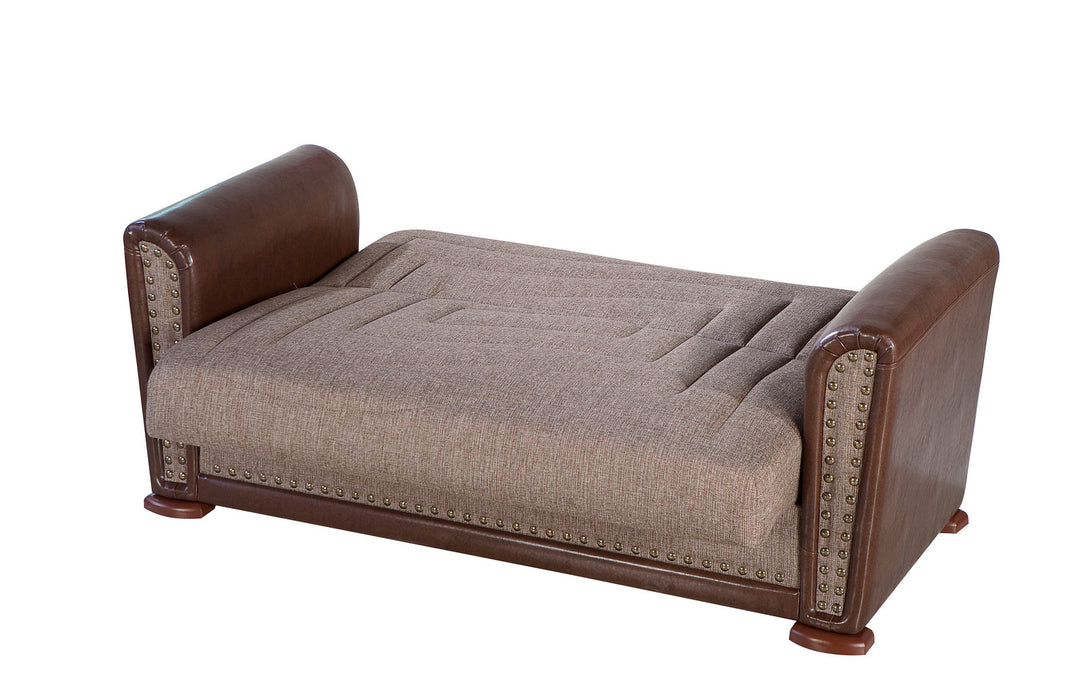 Elegant nailhead trim on the Alfa Loveseat enhances its luxurious design, making it stand out in any room.