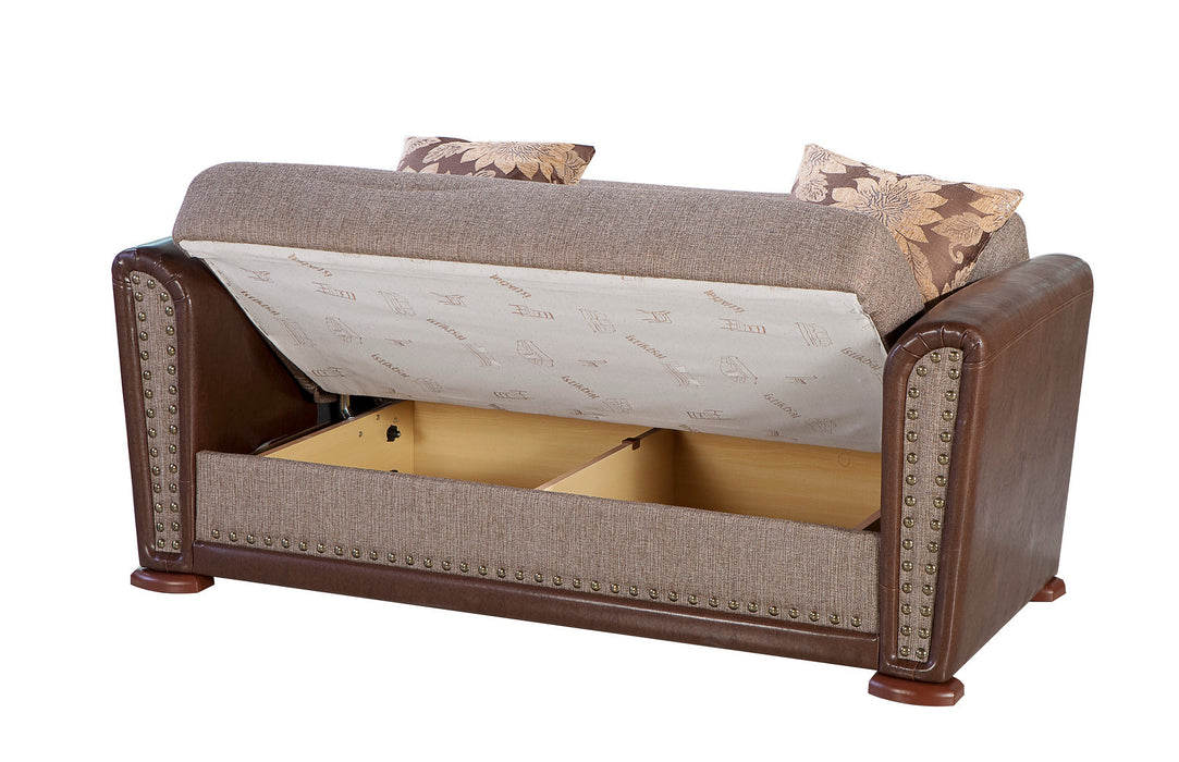 The Alfa Loveseat features custom wavy stitching, adding a unique and sophisticated touch to your space.