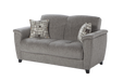 The Aspen Loveseat showcases a modern design with rich leatherette upholstery and diamond piping.