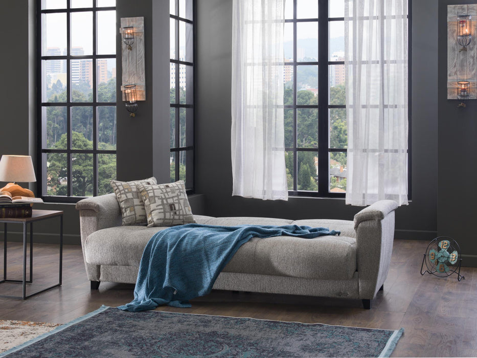 Aspen Sofaâ€™s sleeper functionality ensures guests have a comfortable place to rest.