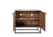 The Avenir Two Door Console with convenient shelving for organized storage and display.