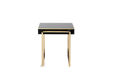 Modern Carlino Side Table with polished surfaces and contemporary design, ideal for any room.
