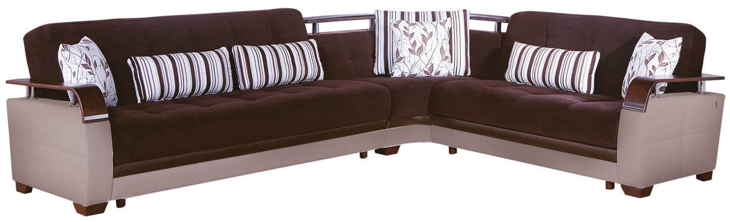Modern Natural Sectional with Storage