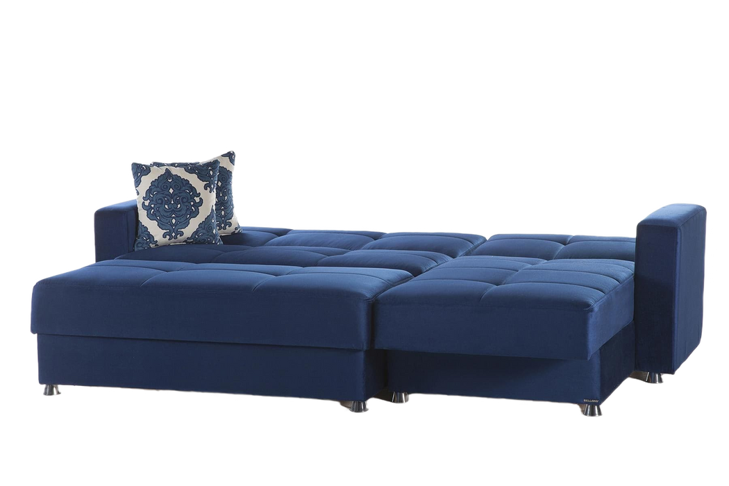 Functional storage in the Elegant Sectionalâ€™s design, perfect for modern homes.