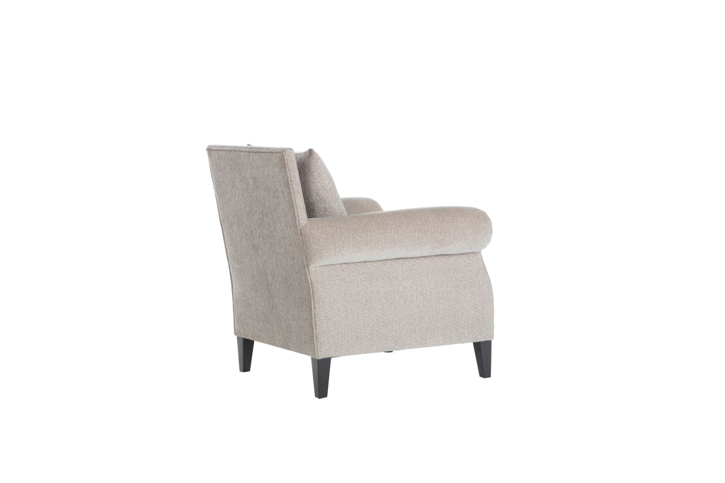 Java Accent Armchair with a sturdy wood frame construction and elegant traditional design.