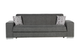 Kobe Collection sofa featuring polished chrome legs, adding a modern touch to any space.