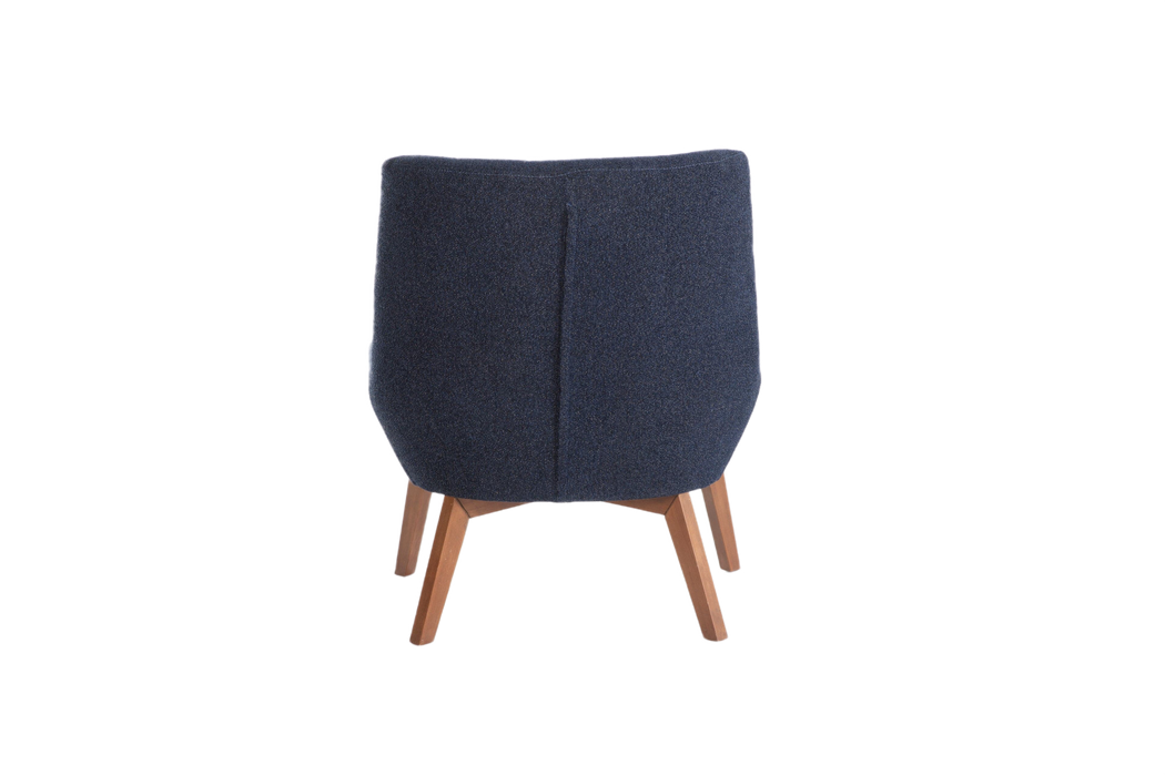 The Revere Accent Chair upholstered in high-quality polyester fabric, offering modern design, durability, and superior comfort with its wooden frame.