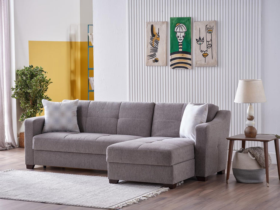 Part of the Bellona Basic collection, the Serenity S Sectional features a modern design with durable chenille fabric and versatile functionality.