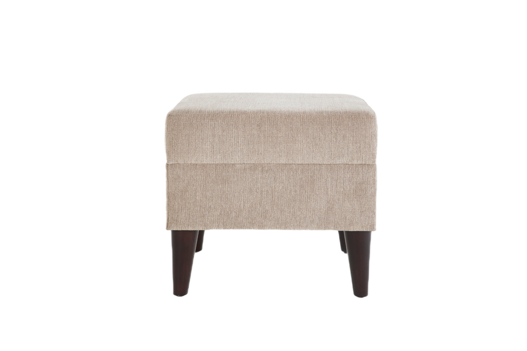 Dark Finished Wood Legs: Adds a touch of elegance and stability to both pieces